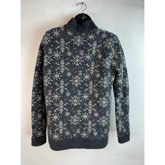 Jones New York Sport Lamb Wool Snowflake Sweater Mohair Zipper Cardigan M - Picture 7 of 7